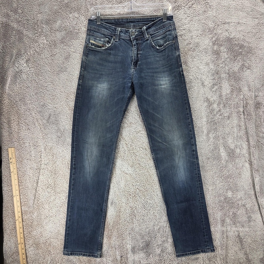 Diesel Jeans Mens 29x32 Blue Safado Regular Slim Straight Zip Fly 008J1